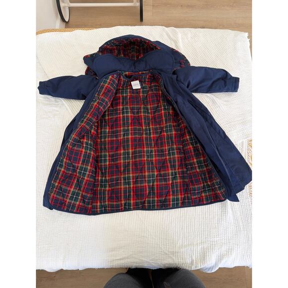 Rothschild toddlers girls pea coat jacket hoodie lined navy blur buttons sz5 - Picture 4 of 16